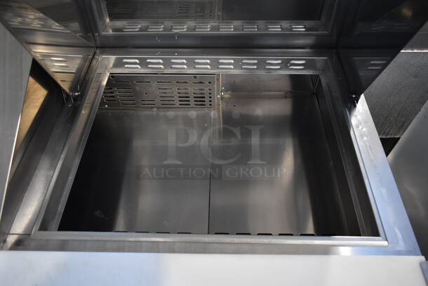 Turbo Air MST-60-24 Stainless Steel Commercial Sandwich Salad Prep Table Bain Marie Mega Top on Commercial Casters. 115 Volts, 1 Phase. Tested and Powers On But Does Not Get Cold - Image 6 of 9