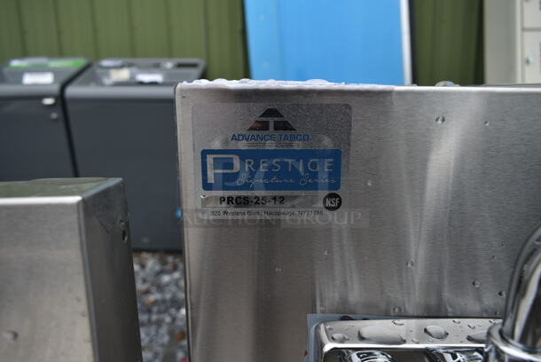 BRAND NEW SCRATCH AND DENT! Advance Tabco 109PRCS2512 Prestige Series PRCS-25-12 Underbar Hand Sink with Glass Rinser - 25" x 12" - Image 7 of 7