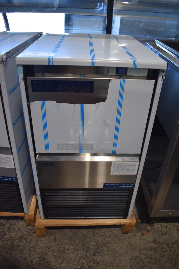 BRAND NEW! ITV ALFA NG95 Stainless Steel Commercial Self Contained Undercounter Ice Machine. 115 Volts, 1 Phase. 18.5x24x31 - Image 1 of 6