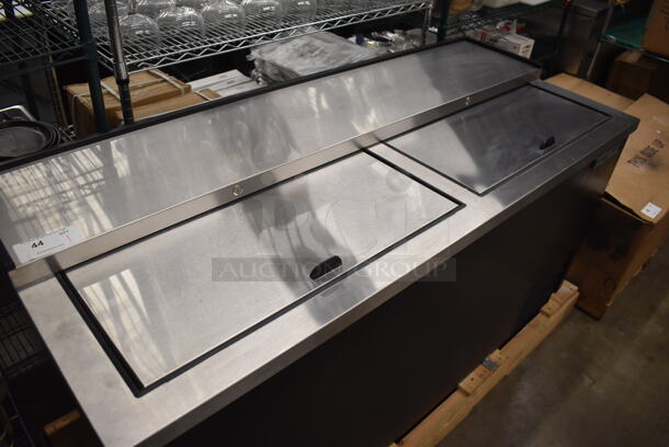BRAND NEW! 2019 True TD-65-24-HC Stainless Steel Commercial Bottled Back Bar Cooler w/ 2 Sliding Lids. 115 Volts, 1 Phase. 64.5x27x33.5. Tested and Working! - Image 2 of 7