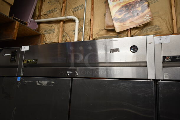 2014 True TG2R-2S ENERGY STAR Stainless Steel Commercial 2 Door Reach In Cooler w/ Poly Coated Racks on Commercial Casters. 115 Volts, 1 Phase. Tested and Working! - Image 2 of 8