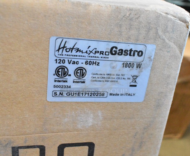 BRAND NEW SCRATCH AND DENT! Hot Mix Pro Gastro Food Processor. 120 Volts, 1 Phase. Tested and Working! - Image 4 of 4