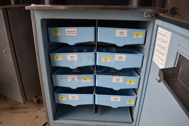 2017 Manitowoc Multiplex Model MB-8-1 Stainless Steel Commercial Blend In Cup Workstation on Single Door Undercounter Cooler on Commercial Casters. 115 Volts, 1 Phase. 26x33x75. Tested and Working! - Image 7 of 8