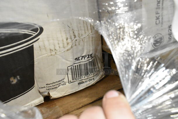 27 BRAND NEW Boxes Including 500CC12 Choice Clear PET Customizable Plastic Cold Cup - 12 oz. - 1000/Case, 5008W Choice 8 oz. Tall White Poly Paper Hot Cup - 1000/Case, 4 Box 130BKFKSNSPX500 Choice Black Extra Heavy Weight Wrapped Plastic Cutlery Pack with Napkin and Salt and Pepper Packets - 500/Case, 500TO993 Choice 9" x 9" x 3" Microwavable 1-Compartment Black / Clear Plastic Hinged Container - 100/Case, 127CH08F Choice 8 oz. Clear RPET Tall Hinged Deli Container - 200/Case, Solo 626NSL Prima PET Plastic Cold Cup Strawless Lid - 1000/Case. 27 Times Your Bid!  - Image 3 of 12