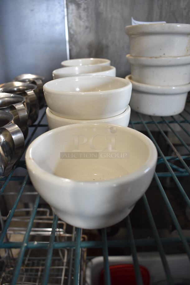 8 White Ceramic Bowls. 4x4x2.5. 8 Times Your Bid!