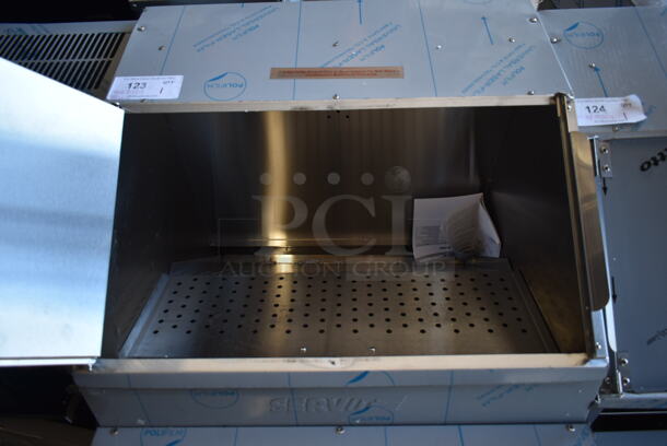 BRAND NEW SCRATCH AND DENT! ServIt 423TCW26 Stainless Steel Commercial 26 Gallon First-In First-Out Chip Warmer / Merchandiser. 120 Volts, 1 Phase. Back Leg Missing. Tested and Working! - Image 5 of 6