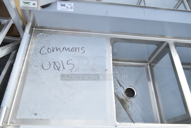 BRAND NEW SCRATCH AND DENT! Regency 600S31824224 Stainless Steel Commercial 3 Bay Sink w/ Dual Drain Boards. Bays 14x14x14 - Image 3 of 9