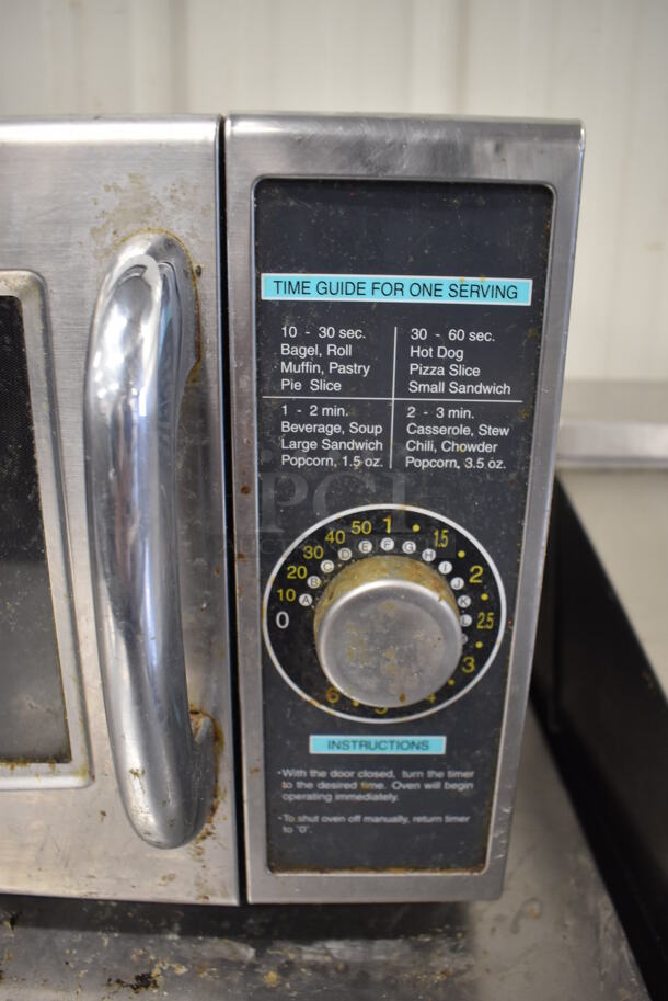 Sharp R-21LCF Stainless Steel Commercial Countertop Microwave Oven. 120 Volts, 1 Phase. 20.5x17x12 - Image 4 of 6
