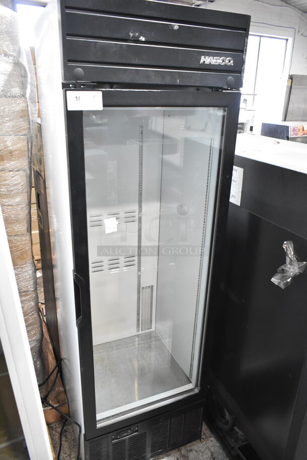 2019 Habco SE18 Metal Commercial Single Door Cooler Merchandiser w/ Poly Coated Racks. 115 Volts, 1 Phase. Tested and Working! - Image 1 of 7