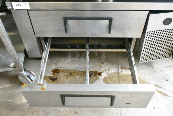 2017 True TRCB-48 Stainless Steel Commercial 2 Drawer Chef Base on Commercial Casters. 115 Volts, 1 Phase. Tested and Working! - Image 5 of 7
