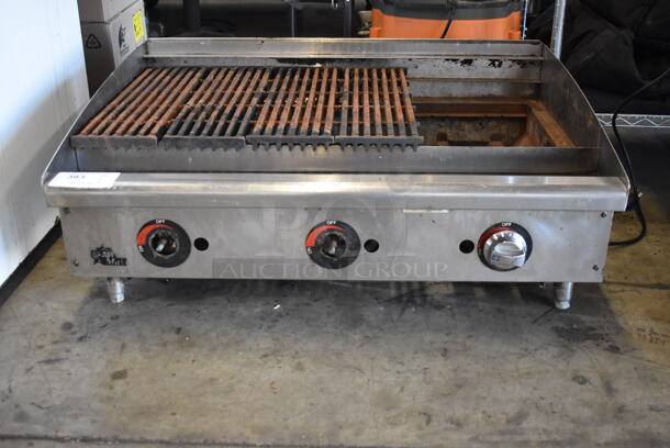 Star Max Stainless Steel Commercial Countertop Natural Gas Powered Charbroiler Grill. Missing Grates. 36x27x16 - Image 2 of 8