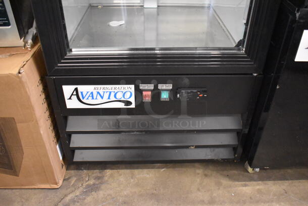 Avantco 178GDC10HCB Metal Commercial Single Door Reach In Cooler Merchandiser w/ Poly Coated Racks. 115 Volts, 1 Phase. 22x23x64. Tested and Powers On But Does Not Get Cold - Image 5 of 8