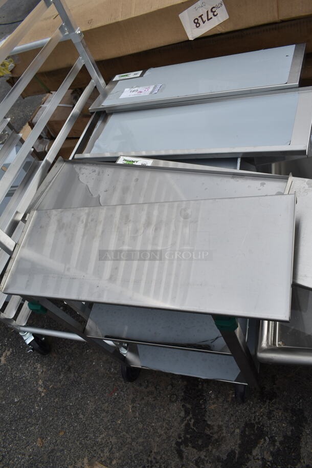 Lot of 2 BRAND NEW SCRATCH AND DENT! Regency 600IB1824LID Stainless Steel Sliding Lid for 18" x 24" Underbar Ice Bin - Image 2 of 6