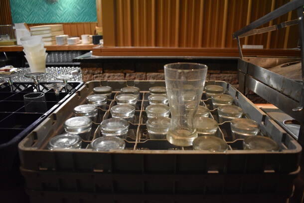 25 Pilsner Glasses in Dish Caddy. 3x3x6. 25 Times Your Bid! (bar) - Image 2 of 2