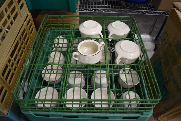 ALL ONE MONEY! Lot of 9 Caddies of Various Glasses Including Ceramic Mugs and Glass Stemware - Image 5 of 12