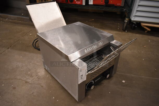 BRAND NEW SCRATCH AND DENT! 2022 Galaxy 177GCT10 Stainless Steel Conveyor Toaster with 3" Opening. 120 Volts, 1 Phase. Tested and Working! - Image 5 of 9