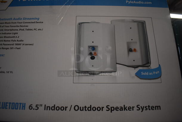 2 Boxes of 2 BRAND NEW Pyle PDWR61BTWT 6.5" Bluetooth Speakers. 8.5x8x12. 2 Times Your Bid! - Image 3 of 6