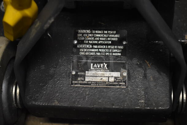 Lavex SP-2815 Metal Commercial Square Floor Cleaning Machine. 120 Volts, 1 Phase. Tested and Powers On But Parts Do Not Move - Image 3 of 3