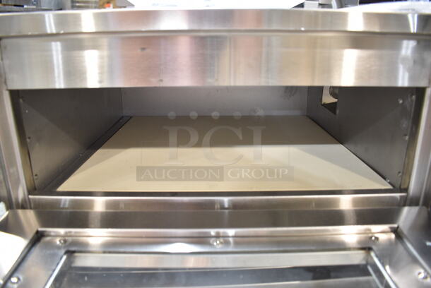 BRAND NEW SCRATCH AND DENT! 2023 Crosson CPO-160 Stainless Steel Commercial Countertop Electric Powered Pizza Oven w/ Cooking Stone. 120 Volts, 1 Phase. Tested and Working! - Image 5 of 7