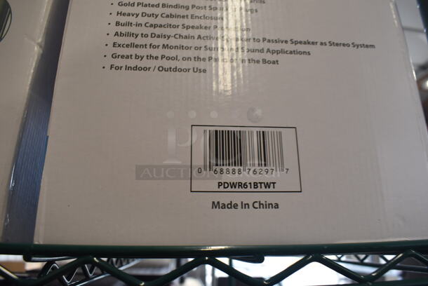 2 Boxes of 2 BRAND NEW Pyle PDWR61BTWT 6.5" Bluetooth Speakers. 8.5x8x12. 2 Times Your Bid! - Image 6 of 6