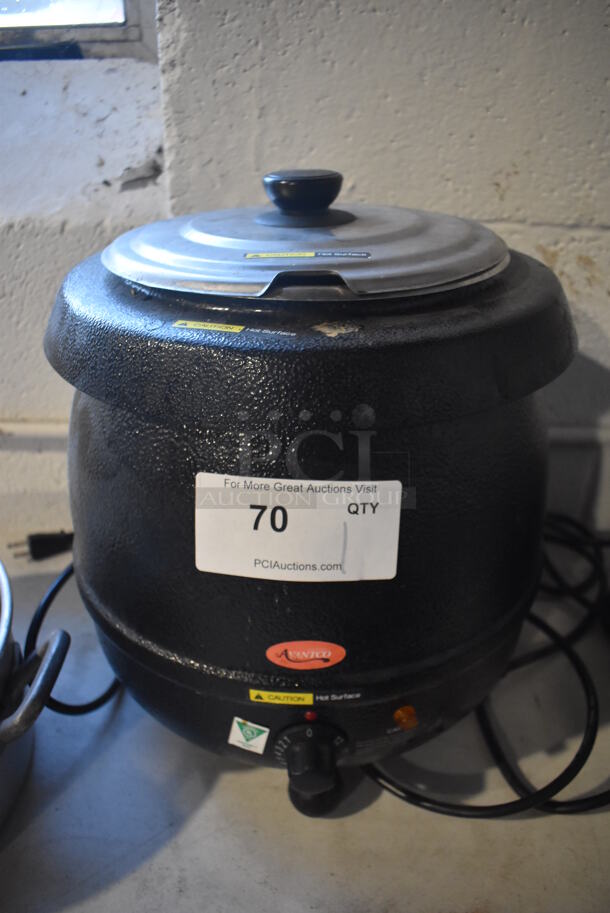Avantco SK-600 Metal Commercial Countertop Soup Warmer. 120 Volts, 1 Phase. 13x13x15. Tested and Working!