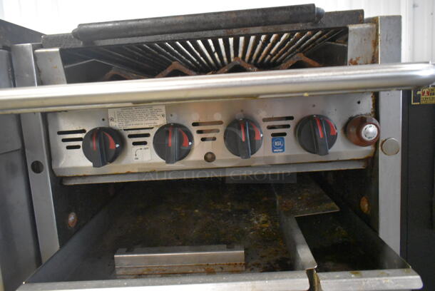 MagiKitch'n MEA 82-03-E Commercial Stainless Steel Natural Gas Powered Charbroiler  On Commercial Casters. - Image 5 of 6