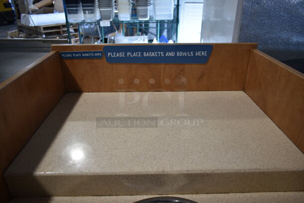 Wood Pattern Trash Can Shell w/ Trash Deposit Hole and Door.  - Image 5 of 6