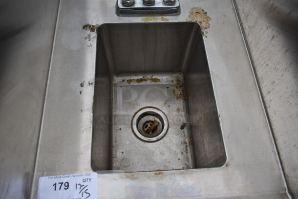 Stainless Steel Commercial Single Bay Sink w/ Dual Side Splash Guards, Faucet and Handles. Bay 10x14 - Image 3 of 5