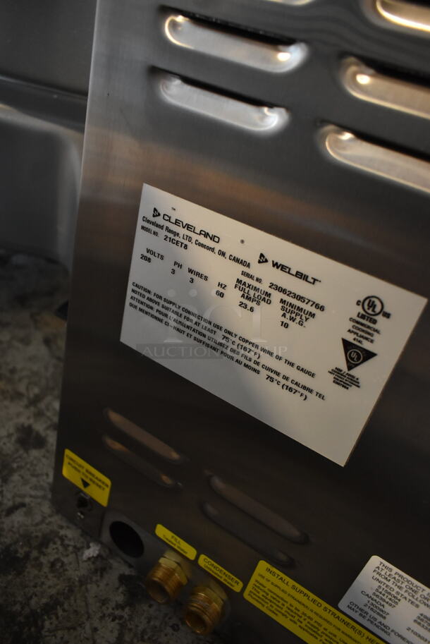 BRAND NEW SCRATCH AND DENT! 2023 Cleveland 21CET8 SteamCraft Stainless Steel Commercial Countertop Electric Powered Single Deck Steam Cabinet. 208 Volts, 3 Phase. - Image 5 of 5