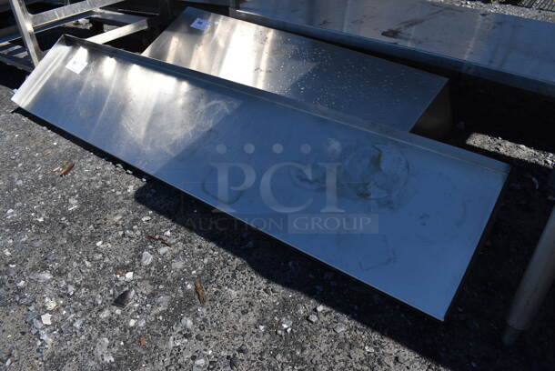 Stainless Steel Shelf w/ Wall Mount Brackets. 60x12x10 - Image 2 of 4