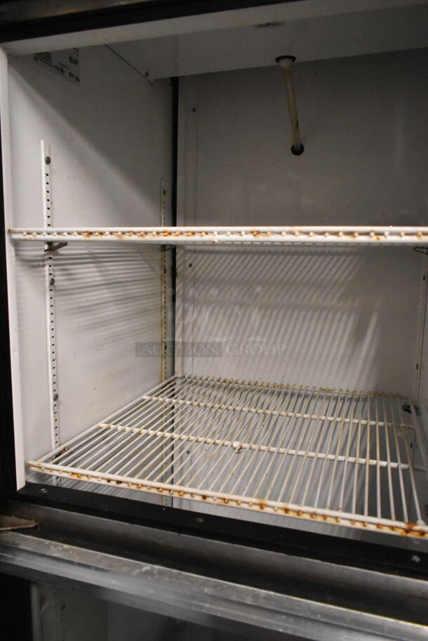 True T-23G-2 Stainless Steel Commercial 2 Door Half Size Reach In Cooler Merchandiser on Commercial Casters. 115 Volts, 1 Phase. Tested and Working! - Image 4 of 7