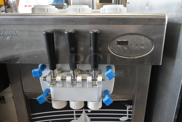 2013 Aspera Stainless Steel Commercial Floor Style Air Cooled2 Flavor w/ Twist Soft Serve Ice Cream Machine on Commercial Casters. 220 Volts. - Image 5 of 10