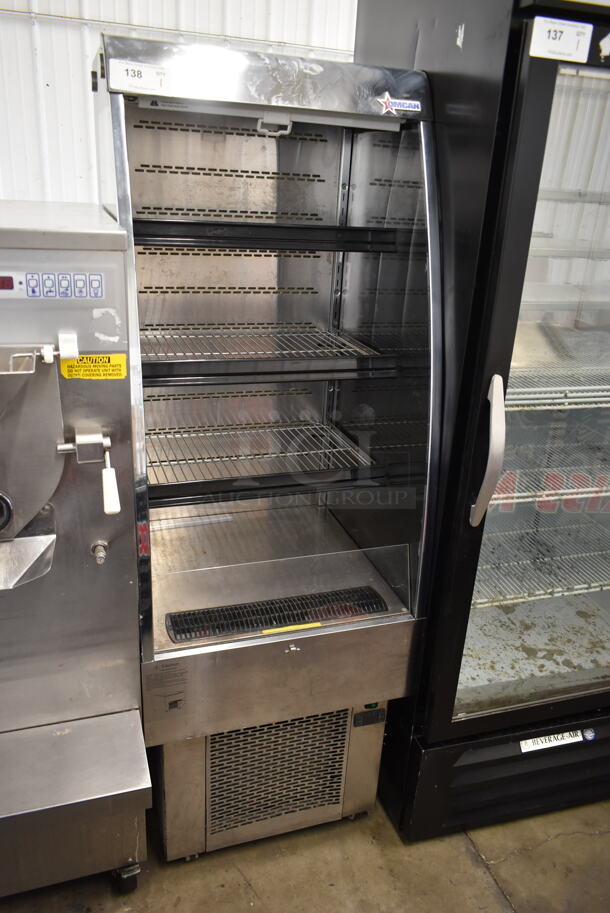 Omcan RS-CN-0250 Stainless Steel Commercial Open Grab N Go Merchandiser on Commercial Casters. 115 Volts, 1 Phase. Tested and Working! - Image 1 of 4