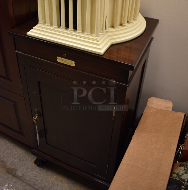 CUSTOM MADE! Wooden Single Door Cigar Humidor w/ Contents. - Image 3 of 9