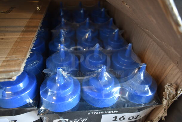12 BRAND NEW! Bundles of 6 Choice 176SB16BLW 16 oz. Blue Wide Mouth Squeeze Bottle. 12 Times Your Bid! - Image 4 of 4