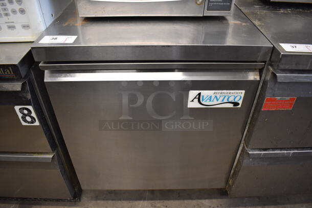 Avantco 178SSWT27RHC Stainless Steel Commercial Single Door Undercounter Cooler on Commercial Casters. 115 Volts, 1 Phase. 27x29.5x35.5. Tested and Working! - Image 1 of 7