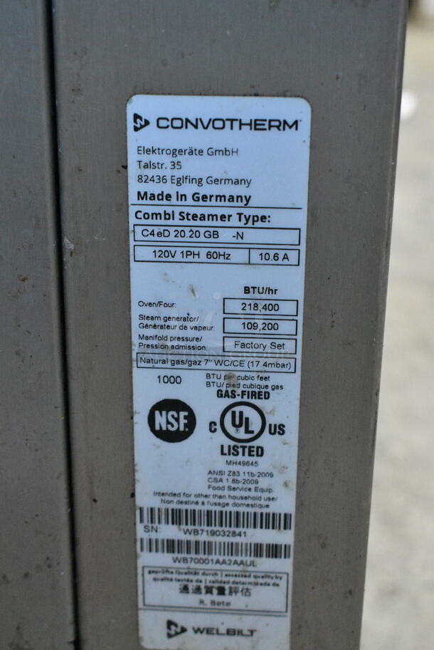Convotherm C4eD 20.20 GB Stainless Steel Commercial Floor Style Natural Gas Powered Combi Convection Oven. 218,400 BTU.  - Image 6 of 6