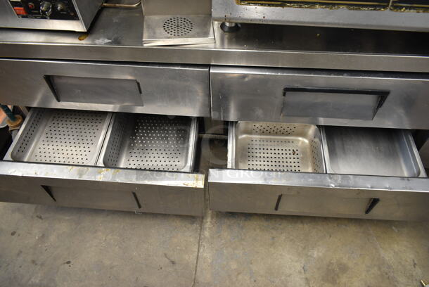 Stainless Steel Commercial 4 Drawer Chef Base on Commercial Casters. Tested and Working! - Image 4 of 5