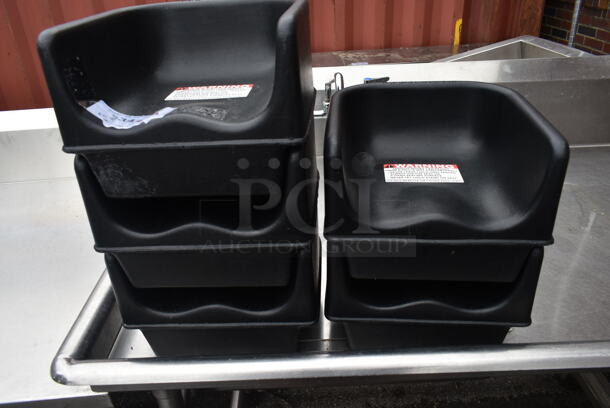 5 Cambro 100BC Black Poly Booster Seats. 5 Times Your Bid!