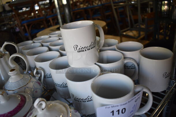 21 White Ceramic Mugs. 5x3.5x4. 21 Times Your Bid! - Image 2 of 3