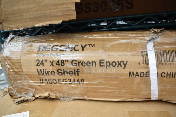 4 BRAND NEW SCRATCH AND DENT! Regency 460EG2448 24" x 48" NSF Green Epoxy Wire Shelf. 4 Times Your Bid! - Image 4 of 6