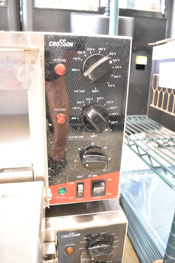 2024 Crosson CPO-160 Stainless Steel Commercial Countertop Electric Powered Pizza Oven w/ Cooking Stone. 120 Volts, 1 Phase. Tested and Working! - Image 6 of 7