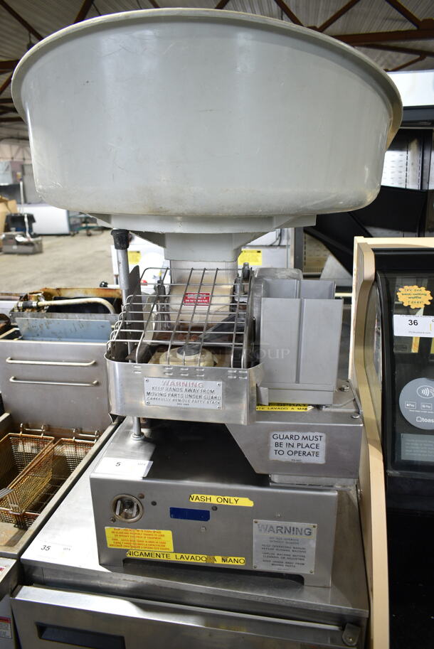 Hollymatic Super Model 54 Metal Commercial Countertop Patty Former. 115 Volts, 1 Phase. Tested and Powers On But Parts Do Not Move - Image 1 of 12