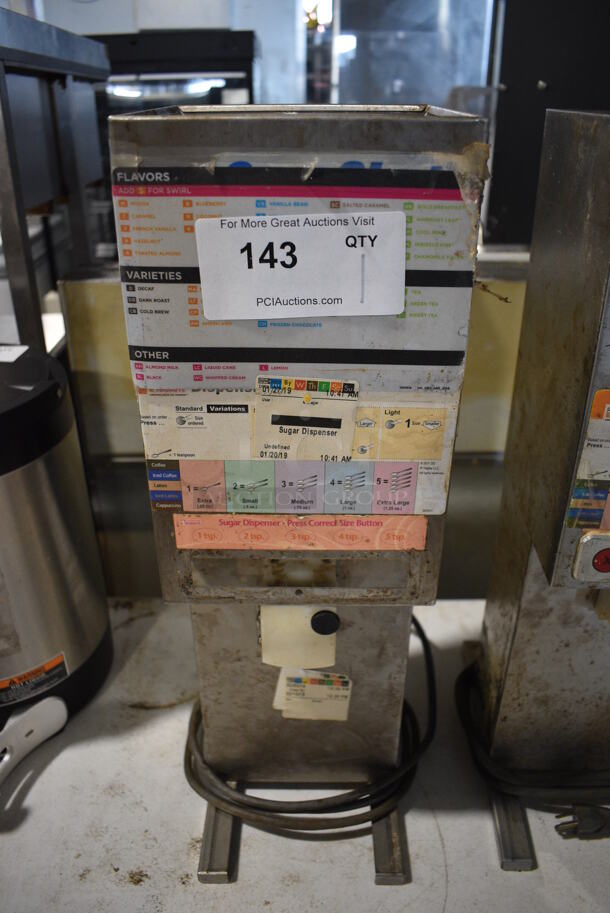 Sure Shot Model AC 6E Stainless Steel Commercial Countertop Sugar Dispenser. 120 Volts, 1 Phase. 7x12x23 - Image 1 of 5