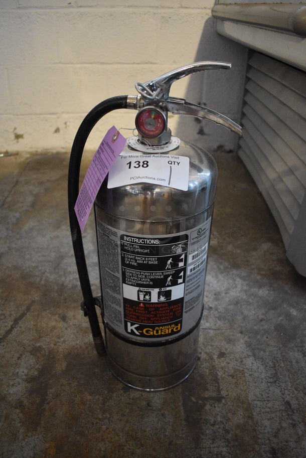 Ansul K Guard Wet Chemical Fire Extinguisher. 7x7x21