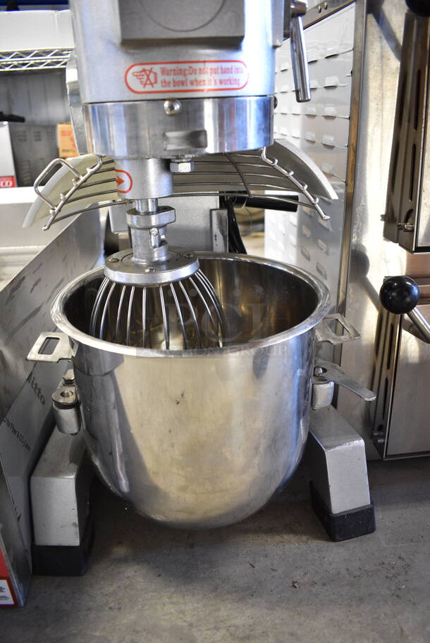 B10B Metal Commercial Countertop 10 Quart Planetary Dough Mixer w/ Stainless Steel Mixing Bowl, Bowl Guard and Whisk Attachment. 110 Volts, 1 Phase. Tested and Working! - Image 5 of 7