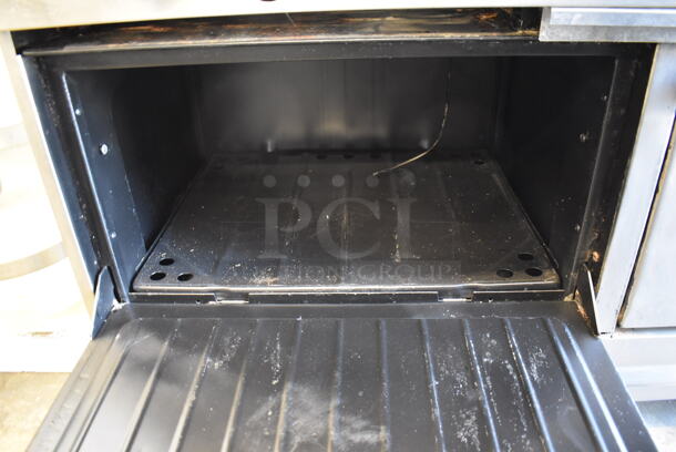 Garland SunFire Stainless Steel Commercial Natural Gas Powered 10 Burner Range w/ 2 Ovens, Over Shelf and Back Splash 59x34x56 - Image 10 of 11