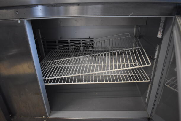 Beverage Air SPE60-16 Stainless Steel Commercial Sandwich Salad Prep Table Bain Marie Mega Top on Commercial Casters. 115 Volts, 1 Phase. 60x29x42. Tested and Powers On But Does Not Get Cold - Image 5 of 7