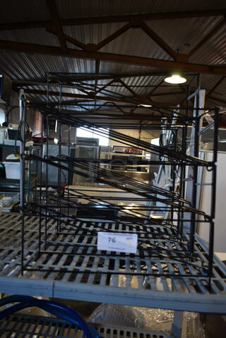 3 Black Metal Countertop Lid Racks. 3 Times Your Bid!