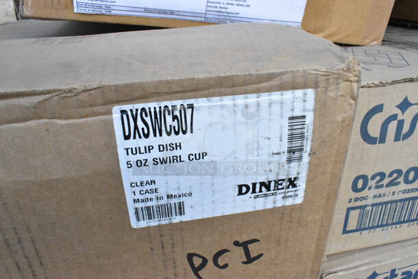 30 BRAND NEW! Boxes Including Cristar 0220AL 12.5 OZ (350 ML) Glass Decanter, Dinex DXSWC507 Tulip Cup Swirl 5 Oz, Rosenthal Sambonet Elite Tray, WHB14-1PC. 30 Times Your Bid!  - Image 6 of 12